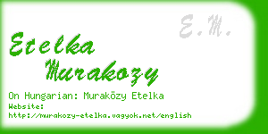 etelka murakozy business card
